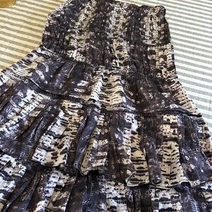 Snakeskin print skirt